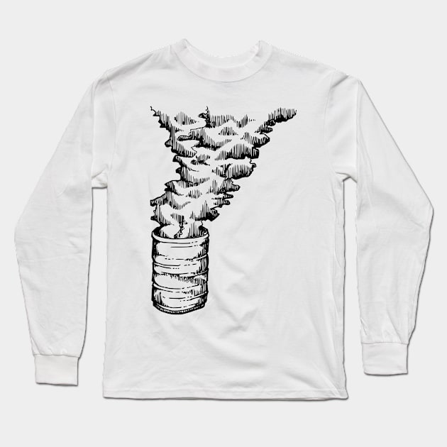 A Cup Of Tea Long Sleeve T-Shirt by TKDoodle